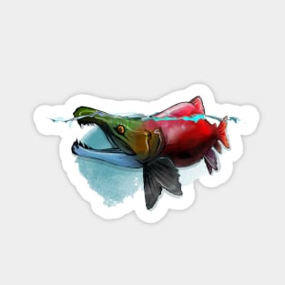 Red Salmon Sticker